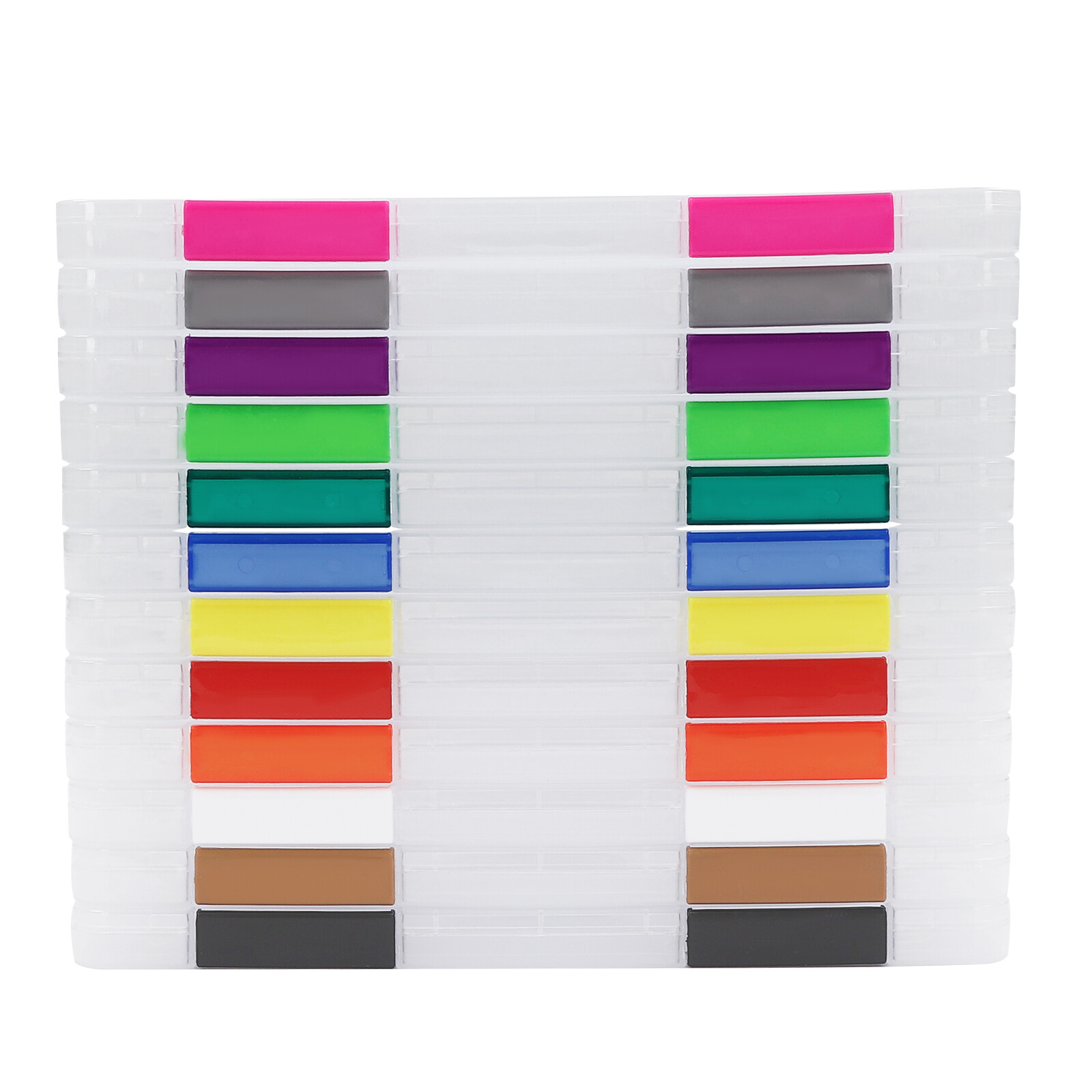 12 Pcs A4 Clear File Boxes Paper Storage Box Document File Holder with Buckle