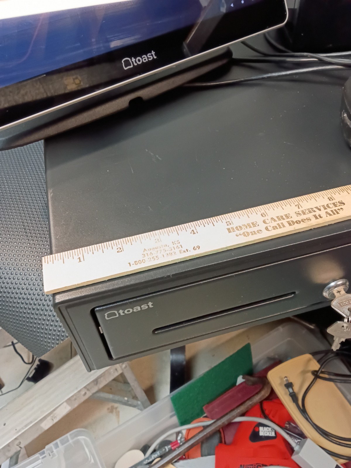 Complete Toast System - Toast Flex POS Screen, Cash Drawer, Printer, CC Swipe