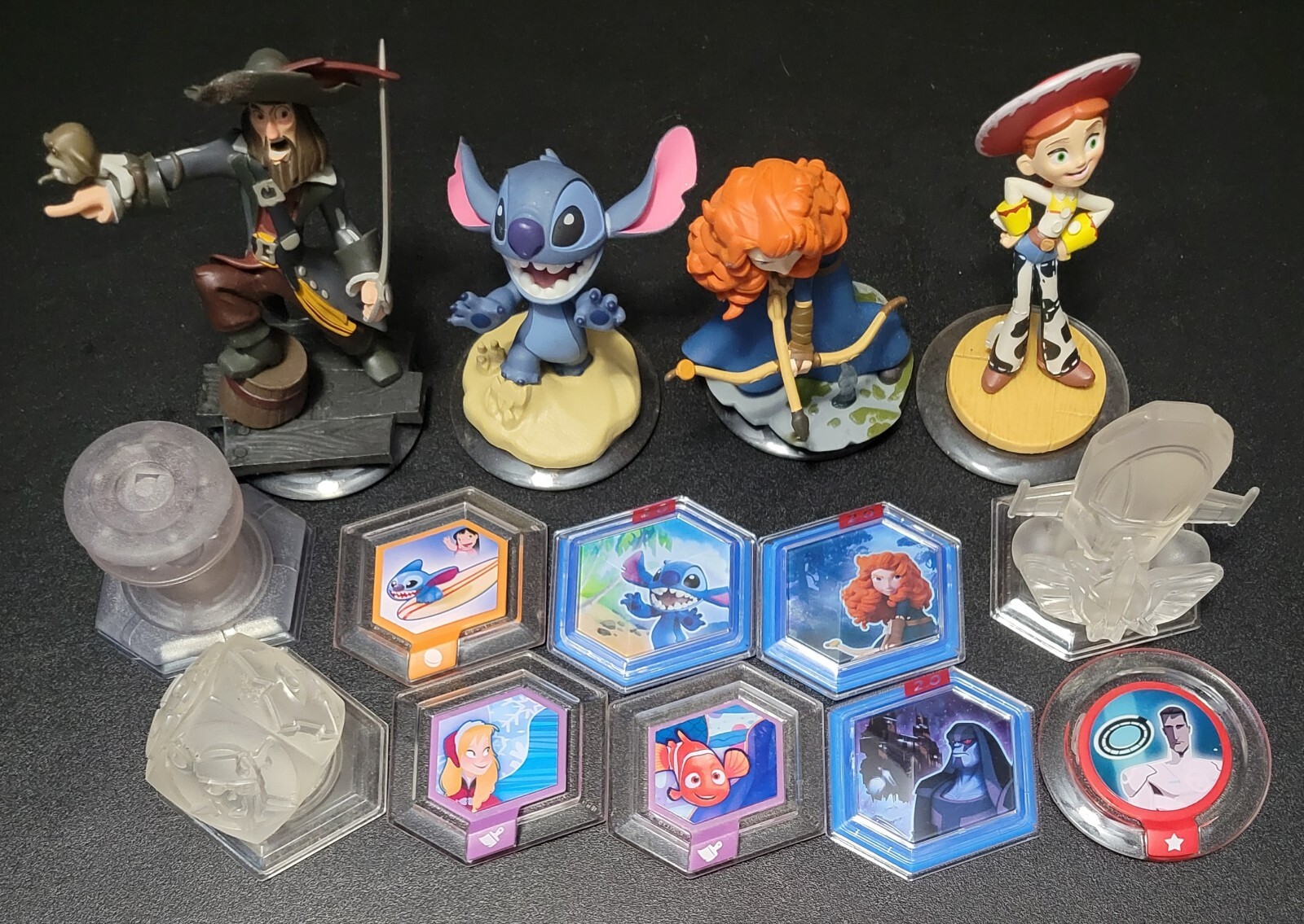 Disney Infinity Figures, Crystals, & Accessories Bundle - Lot of 14