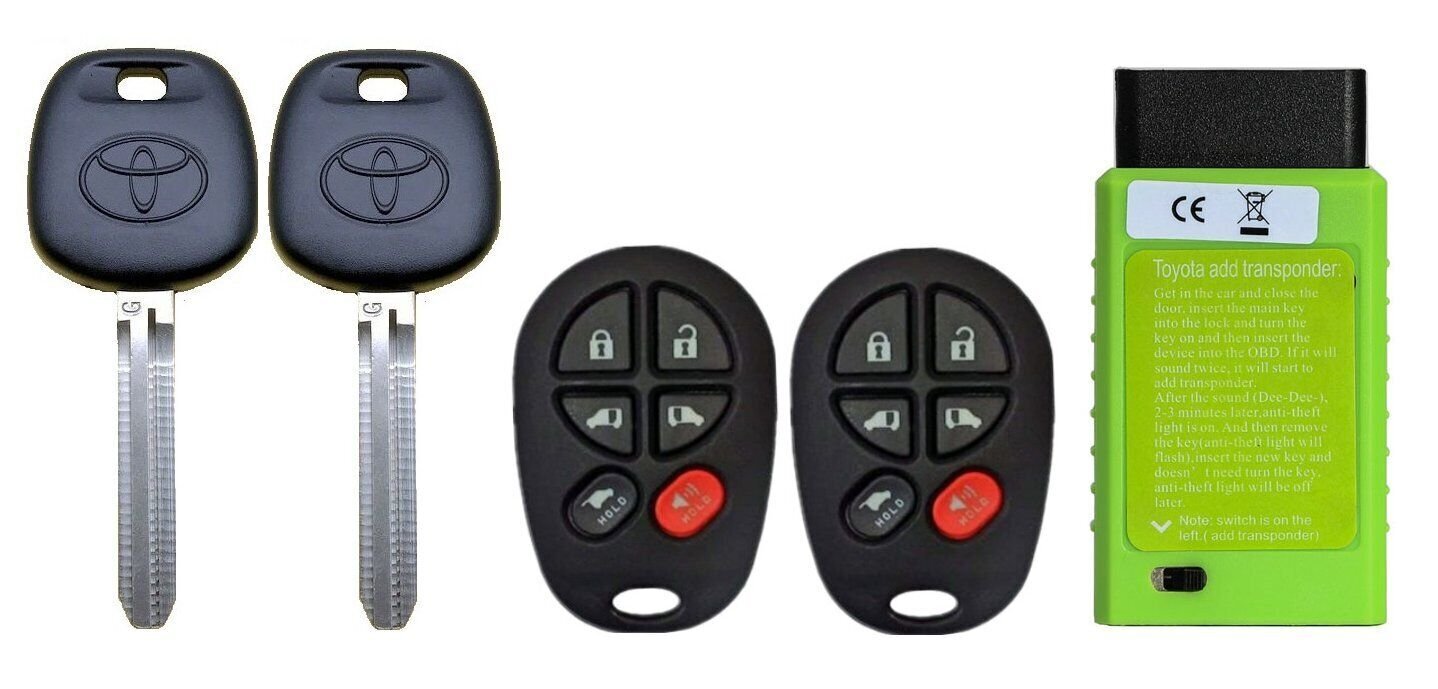 X2 New TOYOTA Sienna 2010-2015 G Chip Key + 6B Remote GQ43VT20T + Programmer A++