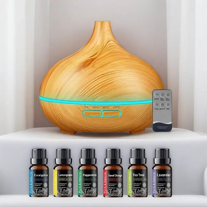 Aroma Diffuser Humidifier With 6x33oz Essential Oils Colorful LED And Remote