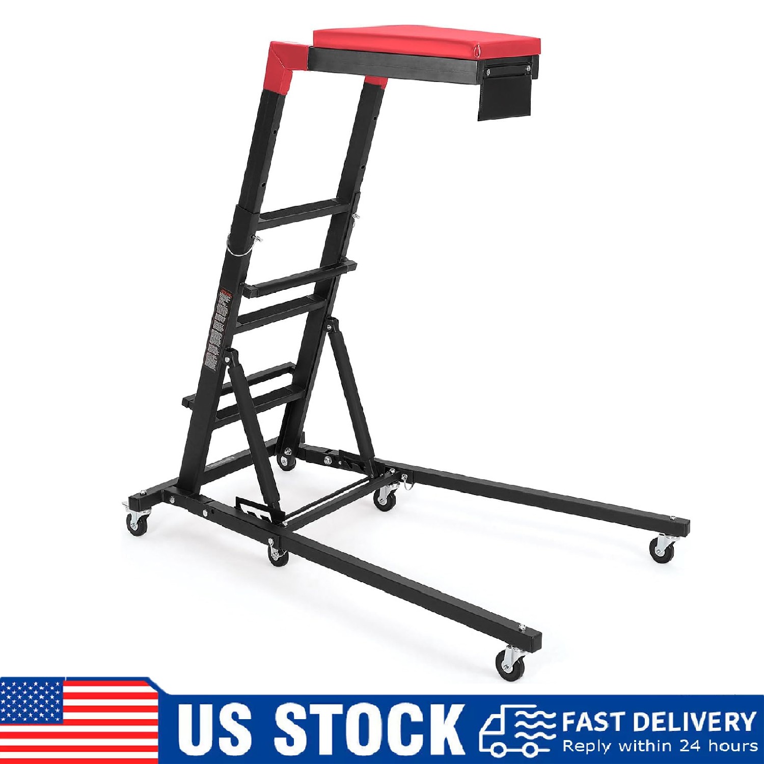 Adjustable Topside Creeper Trucks ,400lbs Foldable Engine Creeper w/ Padded Deck