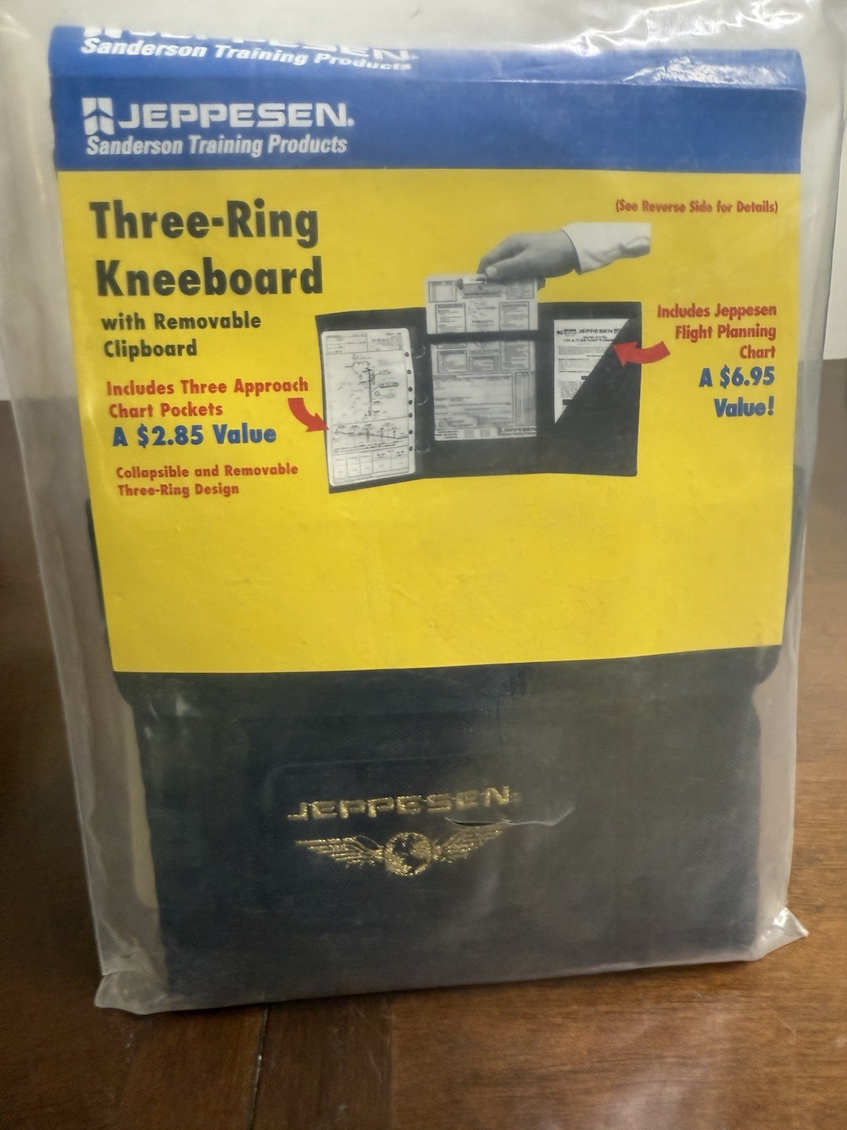 Jeppesen IFR Three-Ring Kneeboard with Clipboard, Aluminum Trading Products