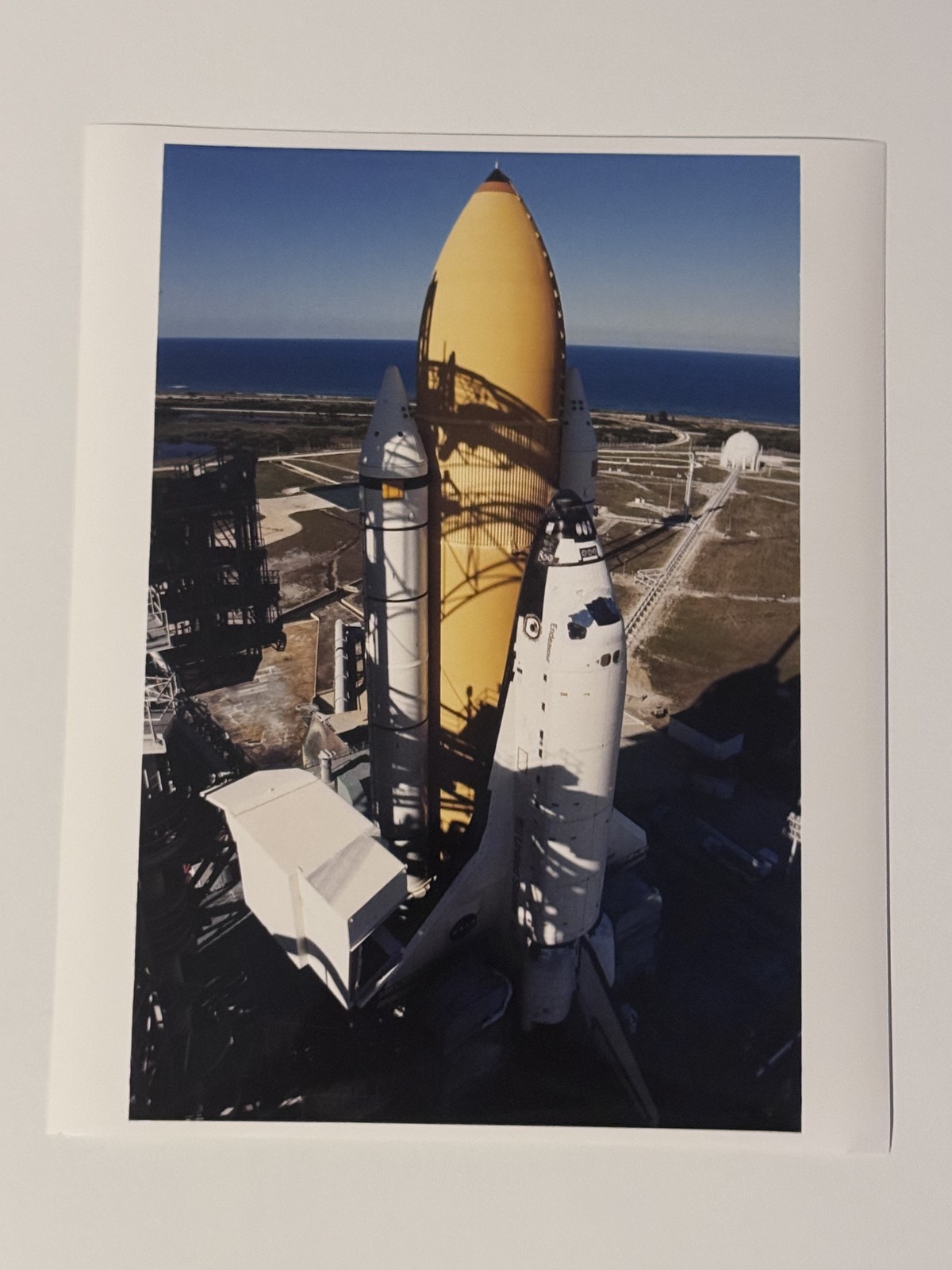 NASA STS-100 Endeavour Rollout Pad 39A With External Tank Press Photo