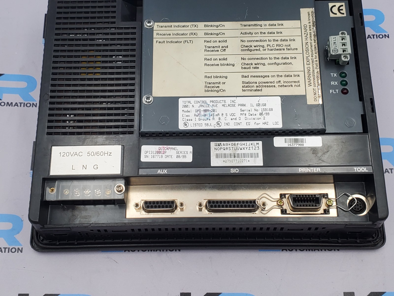Total Control QPI31200E2P-A QuickPanel Operator Interface 9" 120V