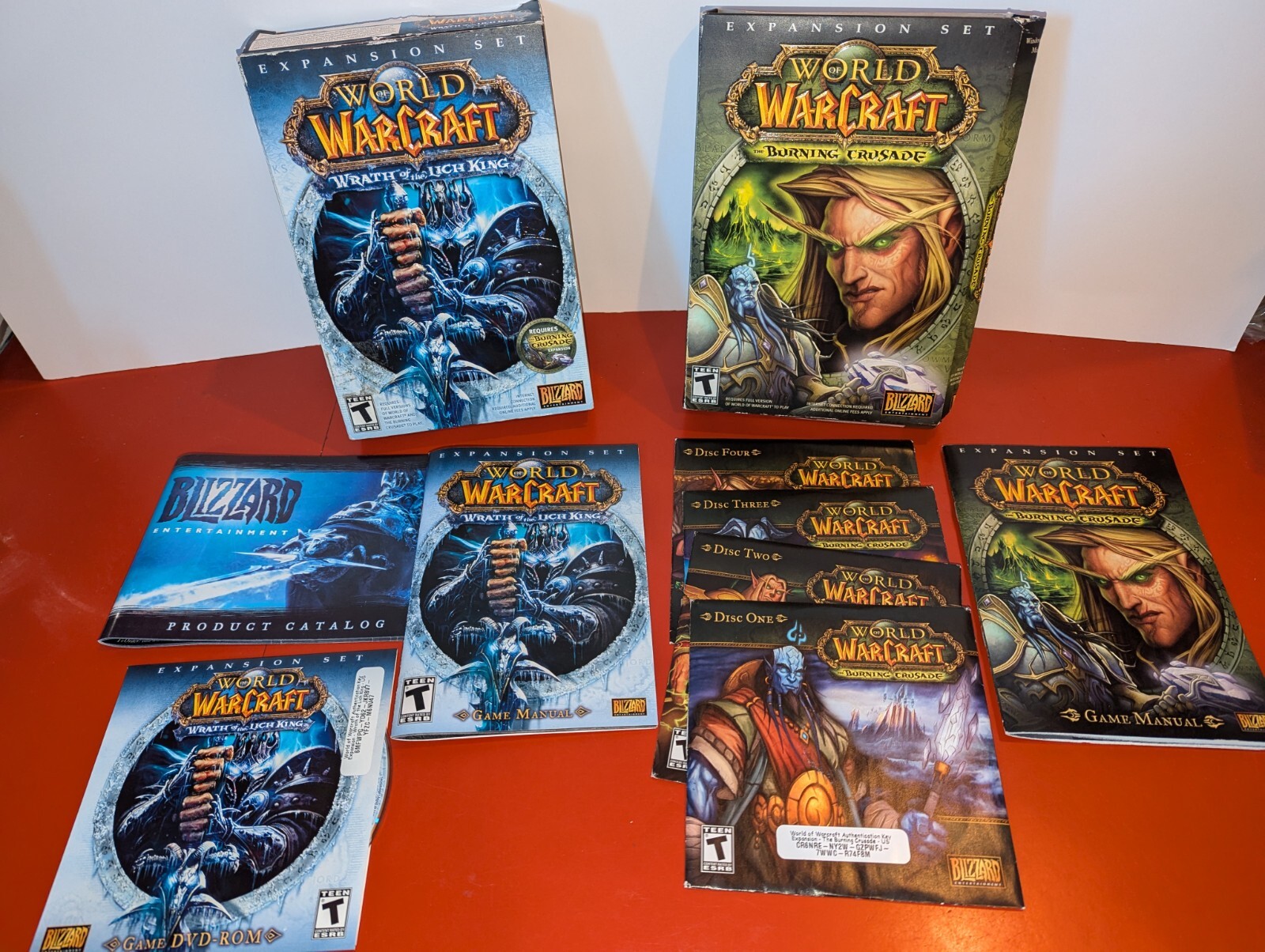 Lot of 2 World of Warcraft Expansion Sets, Wrath Of Lich King & Burning Crusade