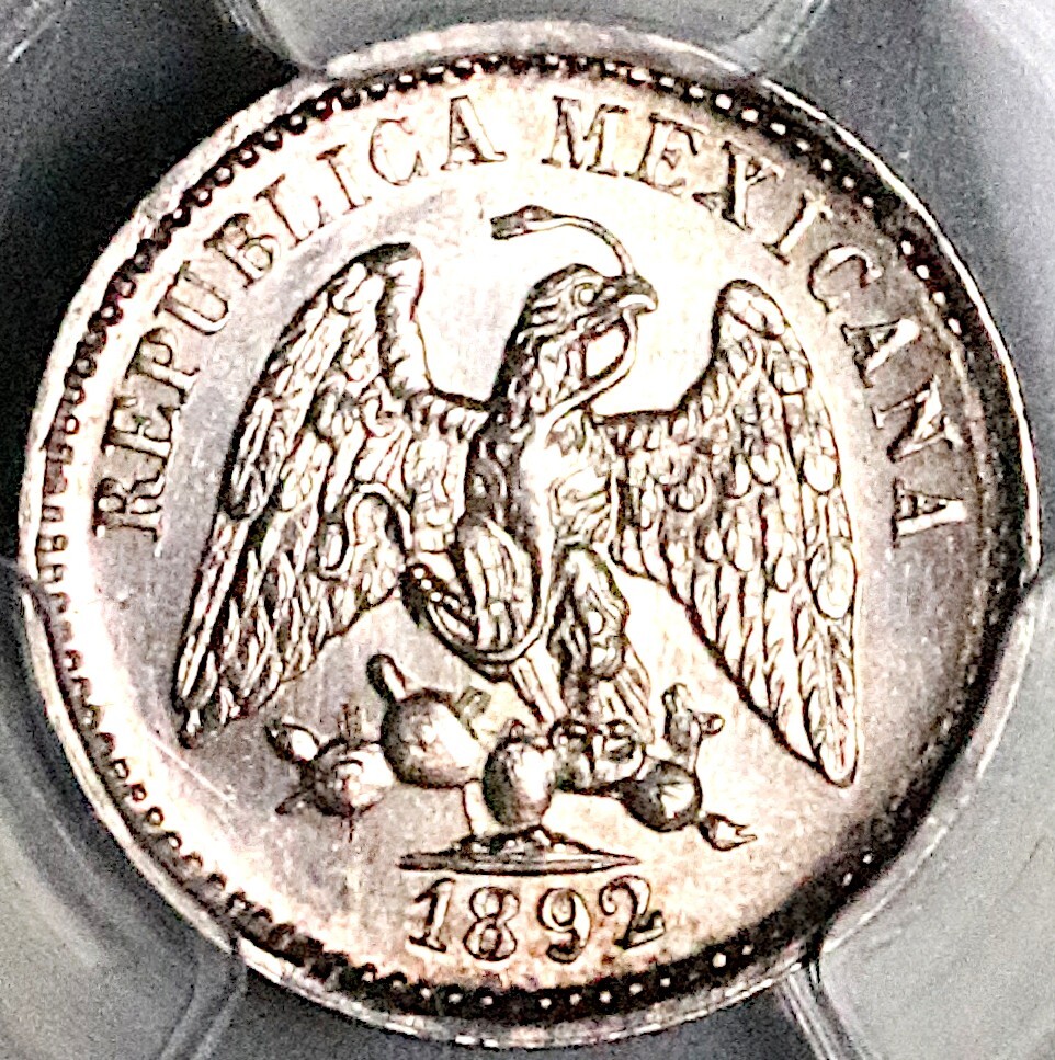 1892-Ga PCGS MS 63 Mexico 5 Centavos 78k Silver Coin POP 1/2 (24112703C)