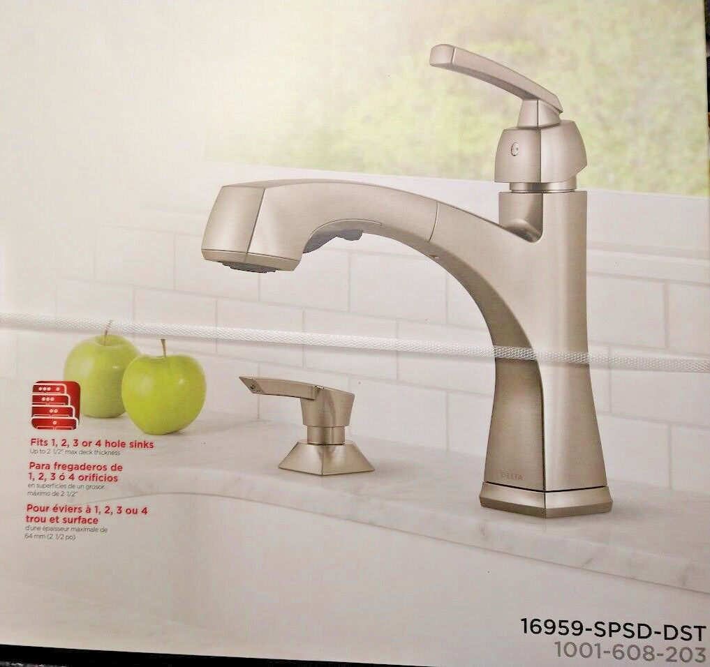 Delta 16959-SPSD-DST Montauk MagnaTite Kitchen Faucet SpotShield Stainless