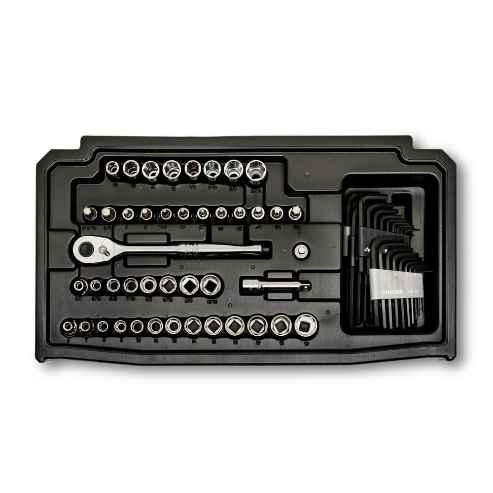 Mechanics Tool Set Kit Socket 280 Piece Case Tools Sae Metric Drive Box Ratchet