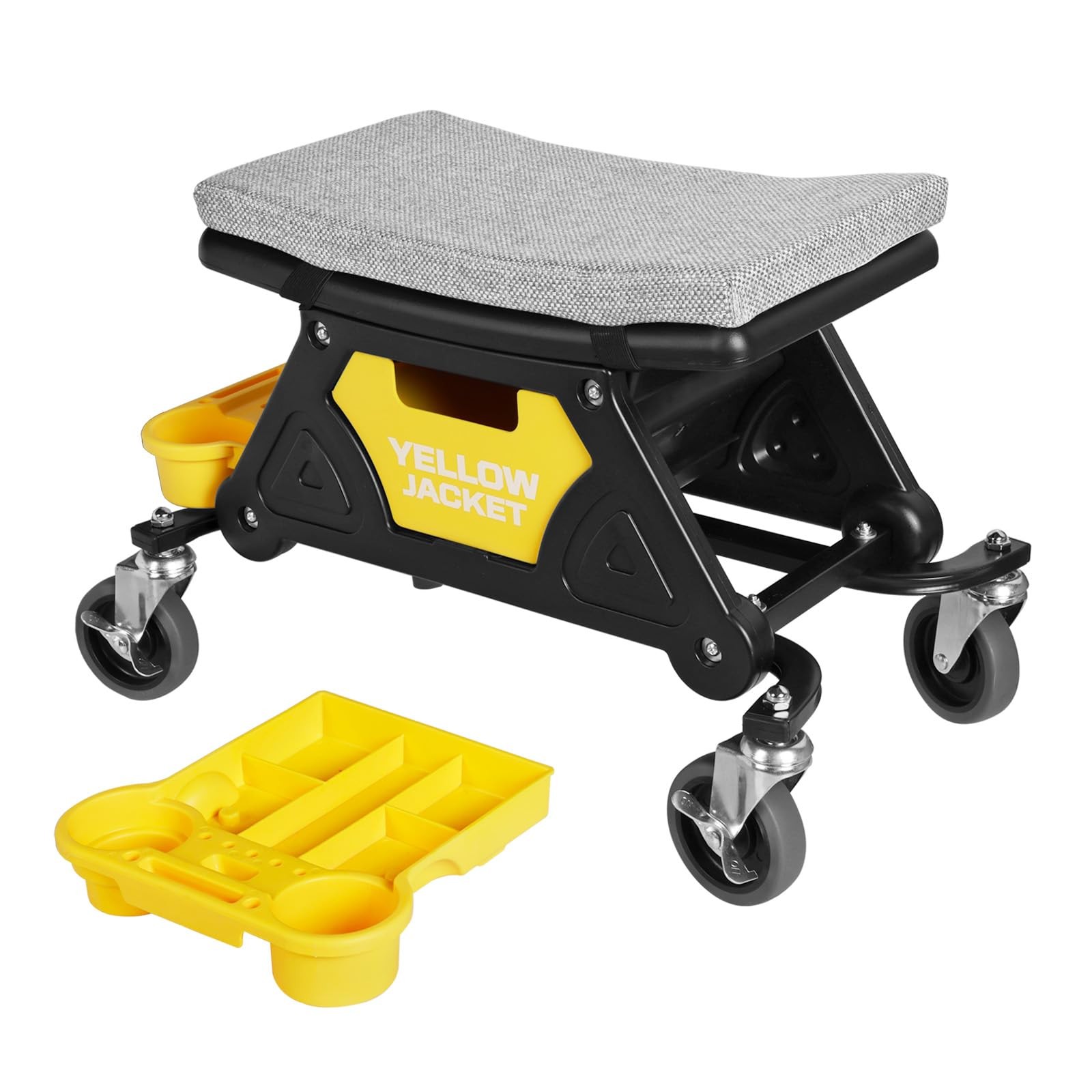 Mechanics Stool Wheels Tool Tray