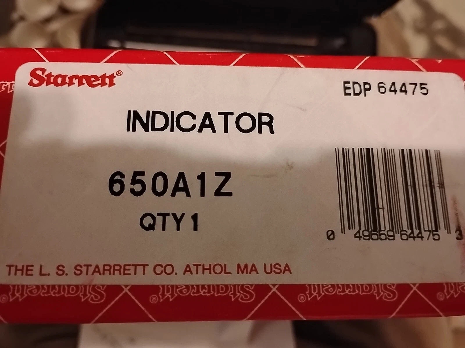 STARRETT 650A1Z Dial Indicator 0 to 0.200 In 0-100 NEW W Box