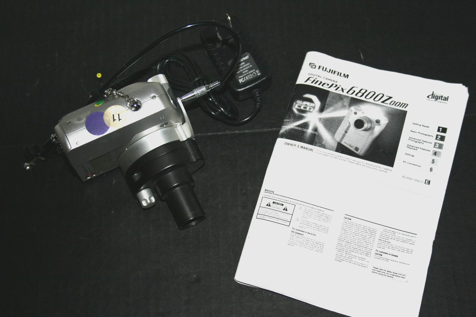 Fuji Finepix 6800Z Digital Camera for Microscope Photography
