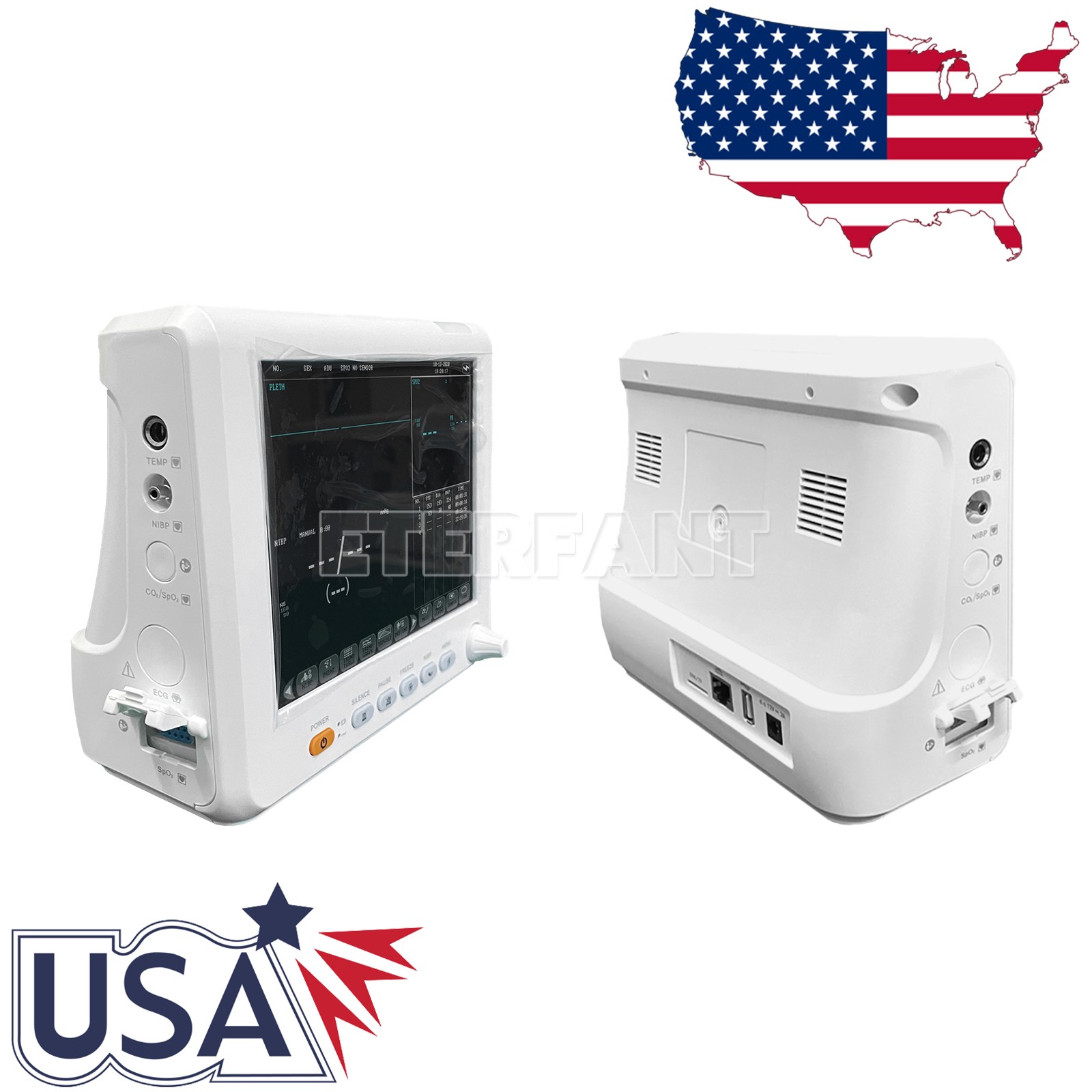 Dental 8"/15.6" Patient Monitor/Mobile Cart for Ultrasound Imaging Scanner US