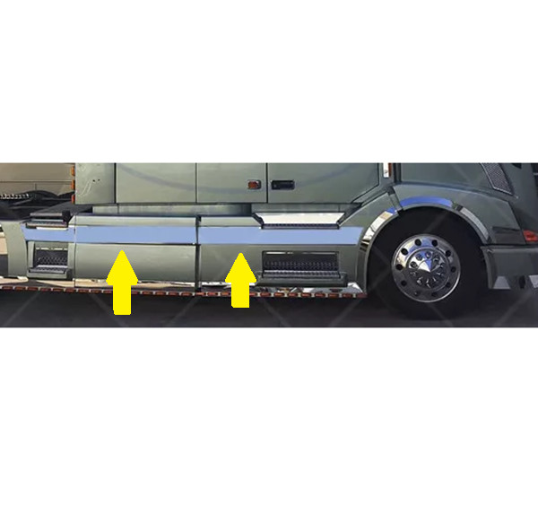 Volvo VNL 3rd Generation Side Fairing Panels Pair set Stainless steel