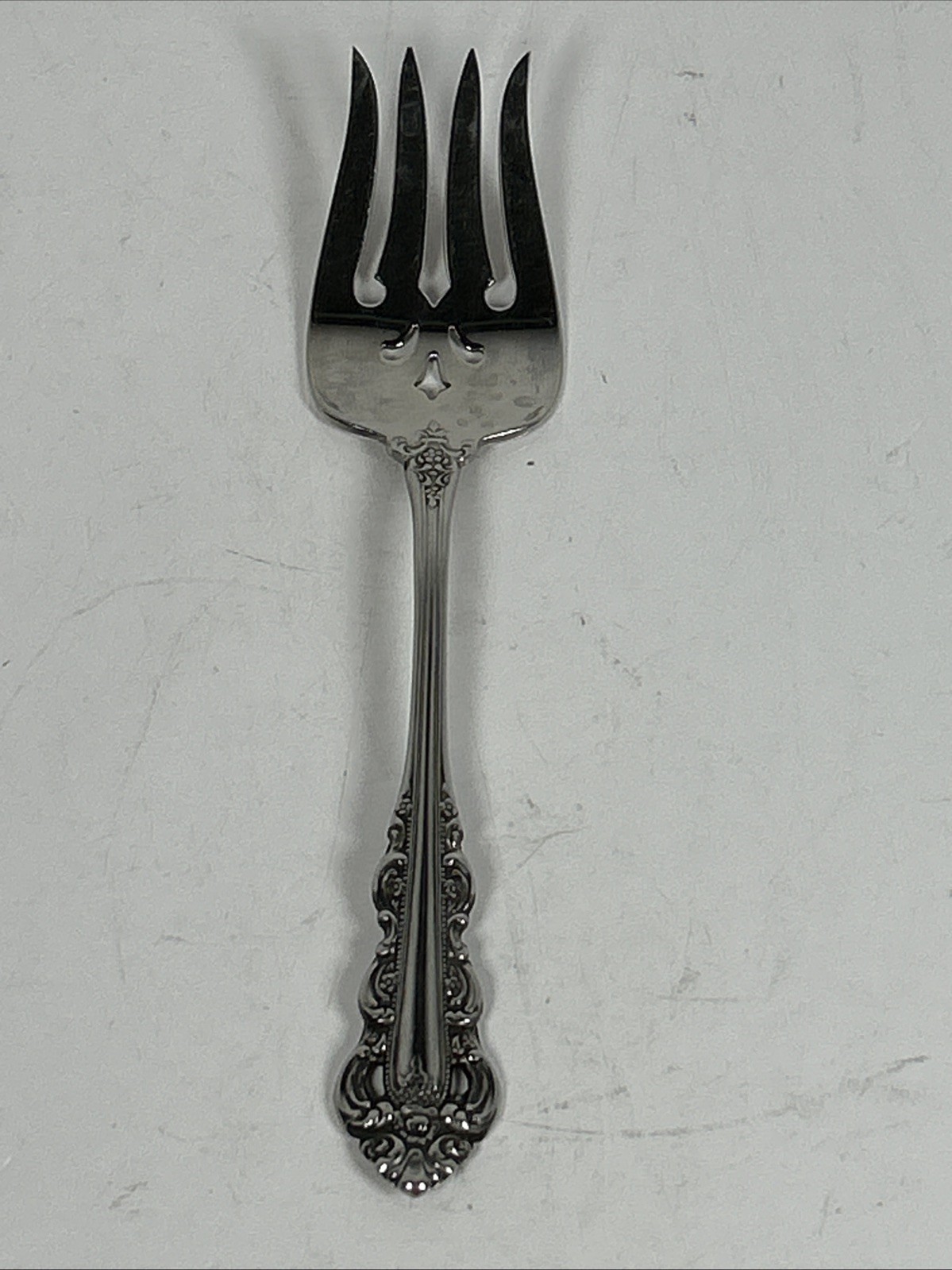 Artistry Stainless By Oneida Southern Baroque Large Cold Meat Serving Fork Fancy