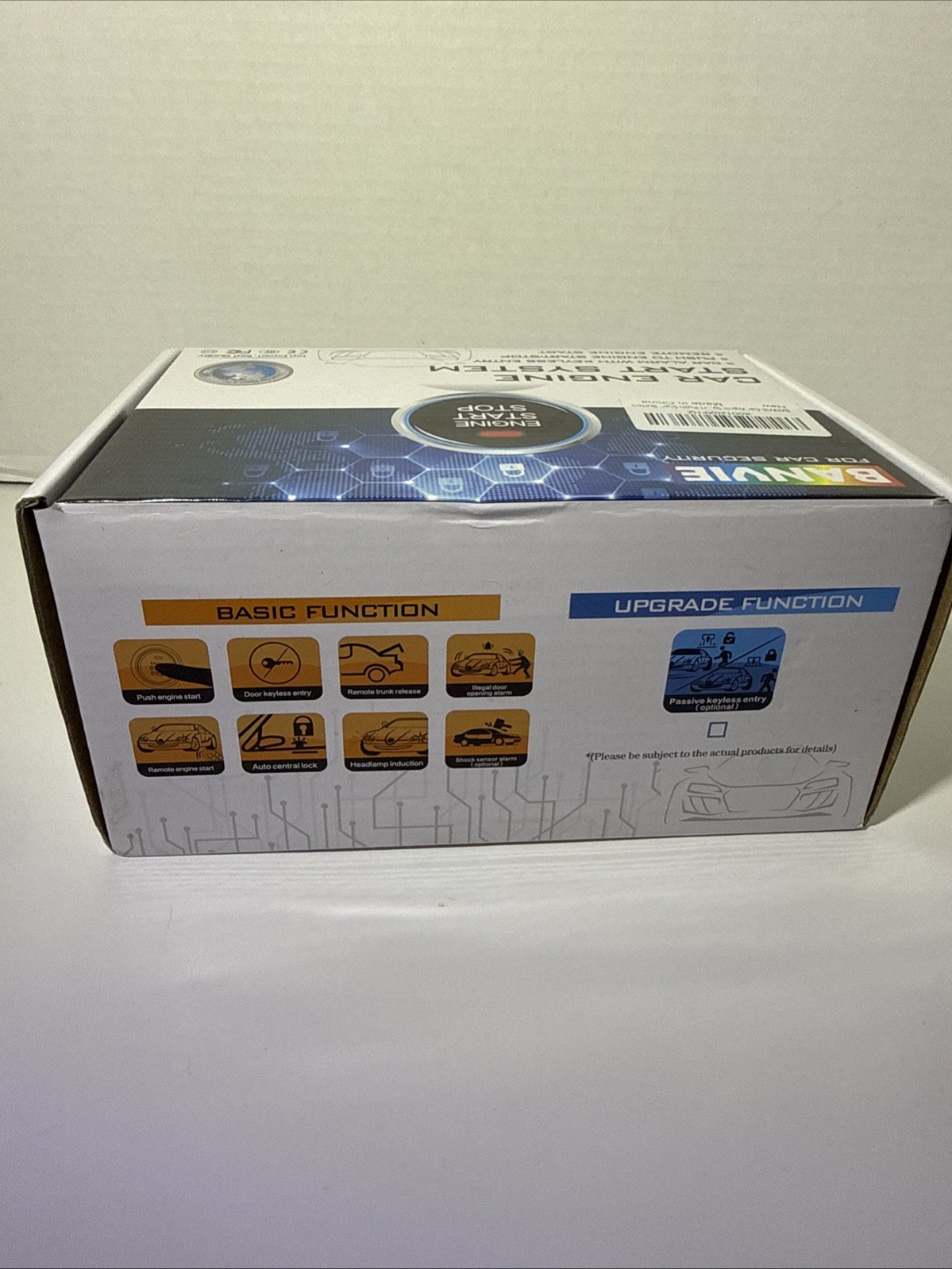 Banvie Car Alarm Engine Start System With Keyless Entry Open Box/Never Used