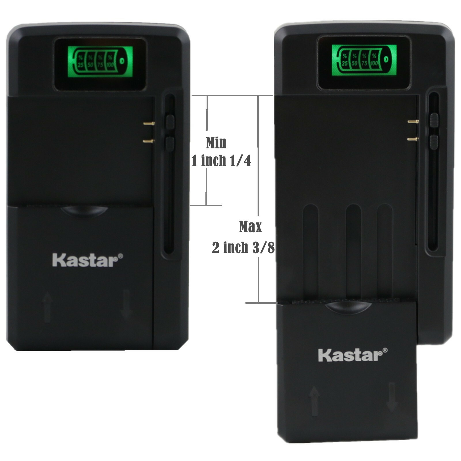 Kastar Universal Battery LCD Charger For Cell Phone Mobile Camera PDA Gaming MP4