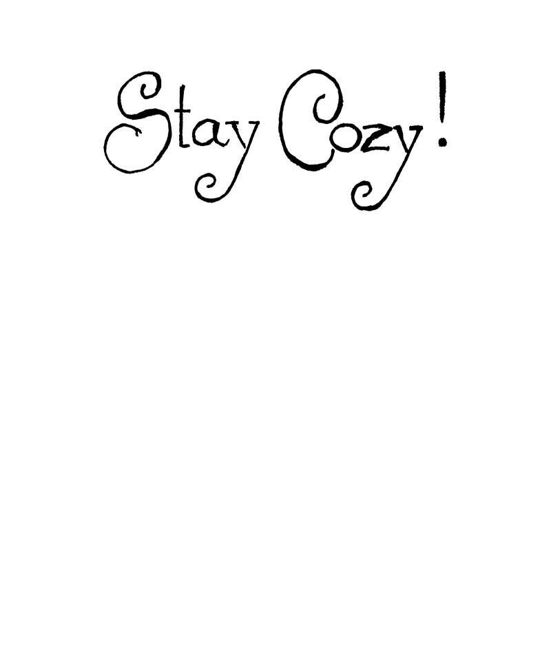 Stay Cozy! Winter Saying Wood Mounted Rubber Stamp NORTHWOODS BB11563 New