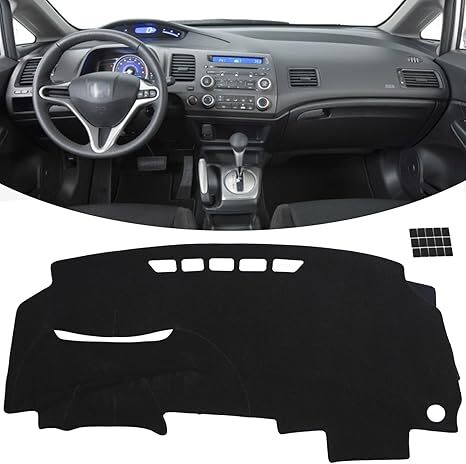 For Honda Civic 2006 - 2011  Dashboard Cover Dash Mat Pad Anti-Sun Black Protect