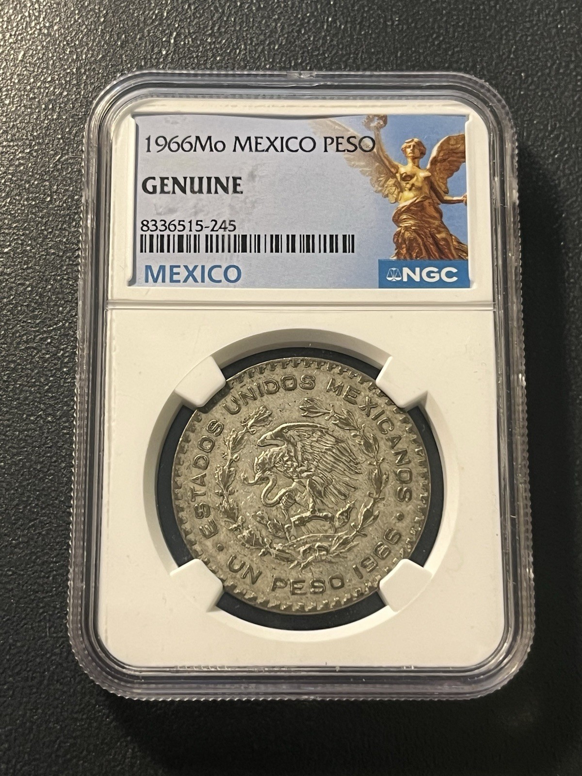 1966 Mo Mexico Peso NGC Certified Genuine