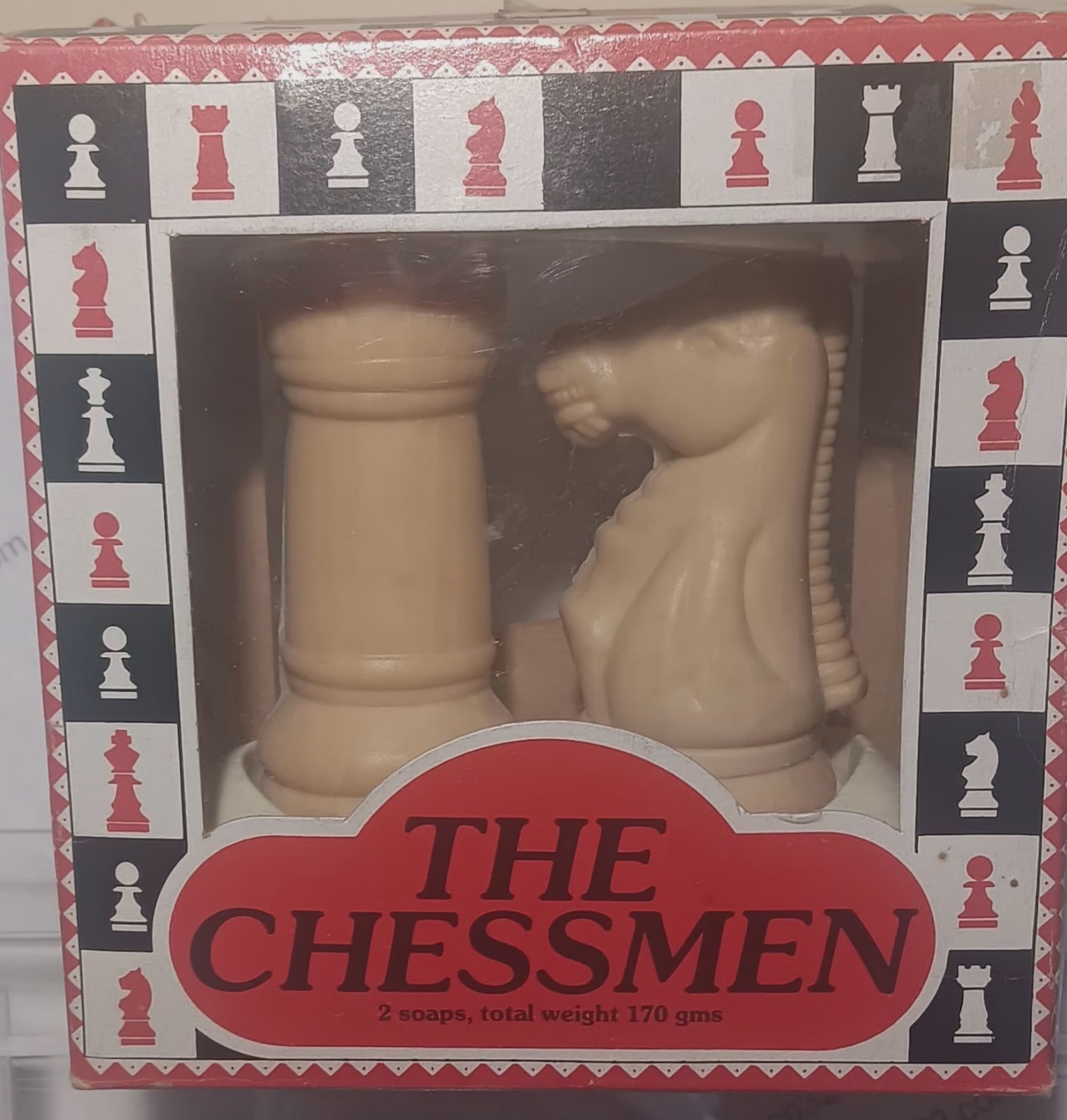 The chess men soaps by Runor Pty Ltd 2 soaps 170gms total from the 1950's