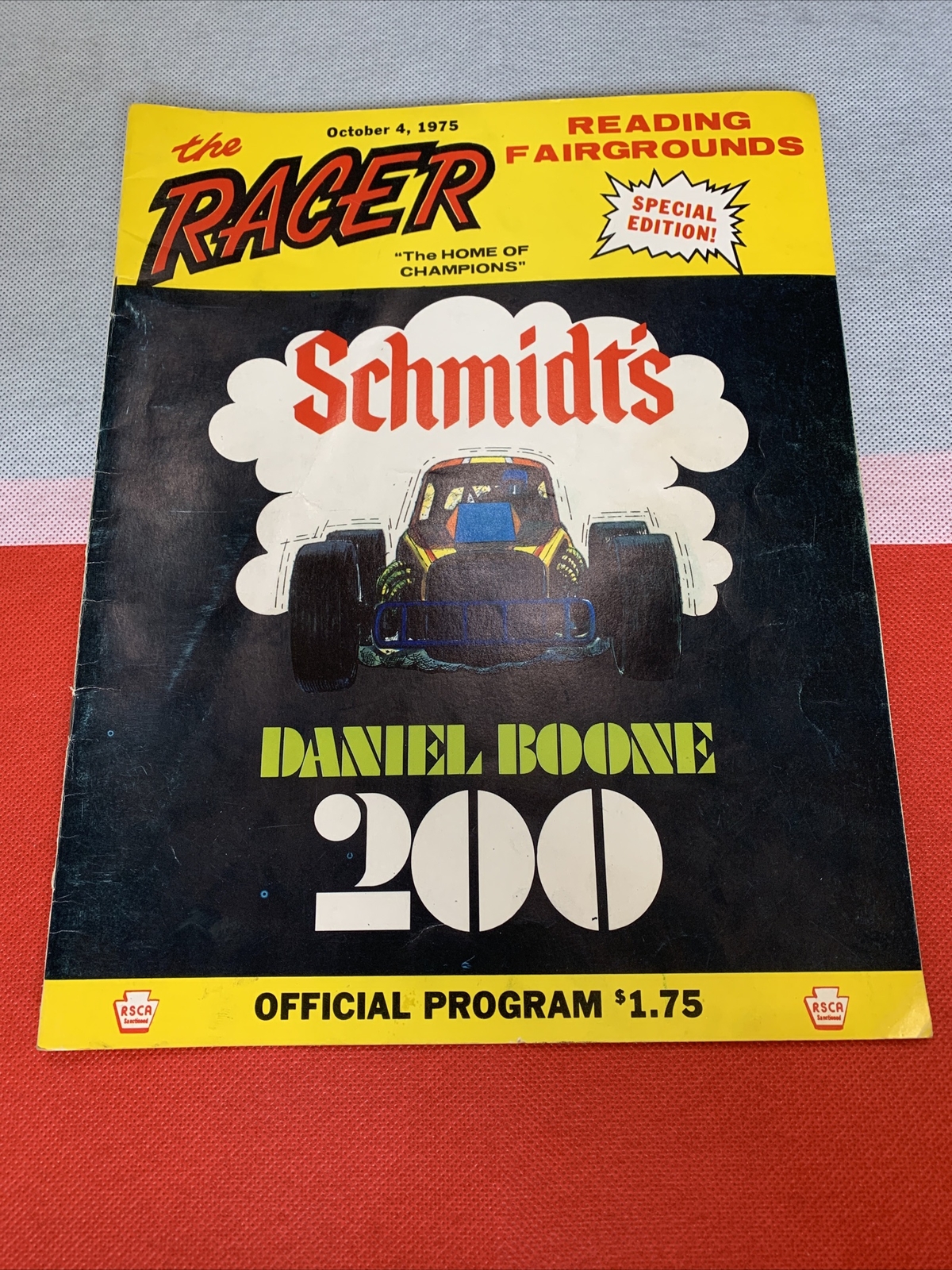 Rare 1975 The Racer RSCA Reading Fairgrounds Racing Daniel Boone 200