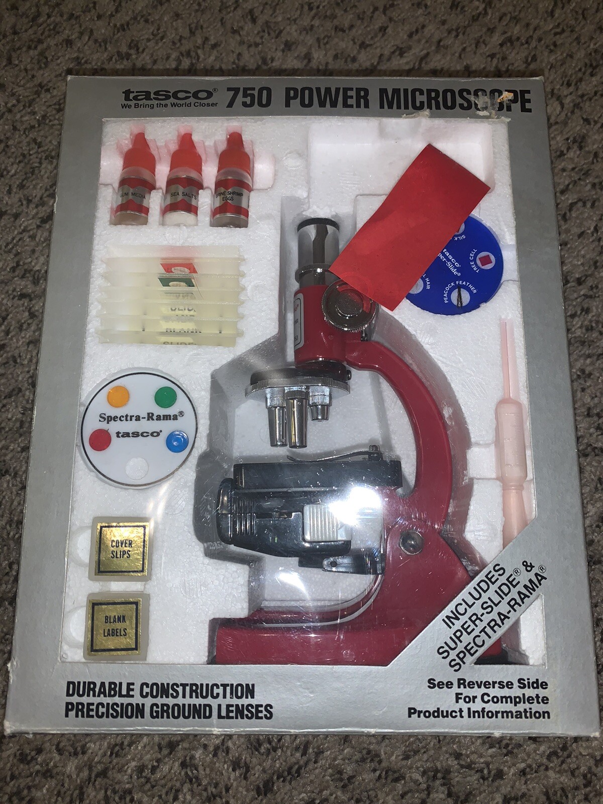 Vintage Tasco Microscope 600 Power Microscope with Box