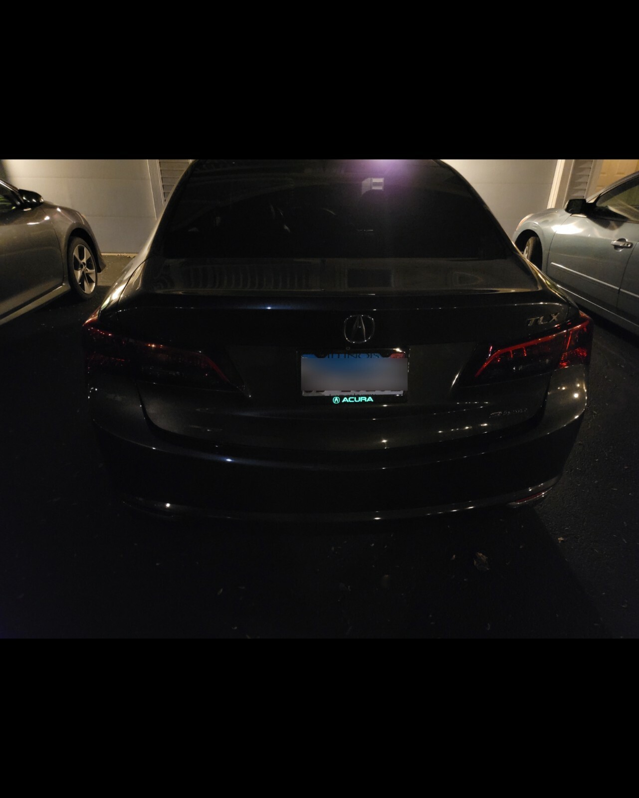 (Glowing) Acura 100% Black Carbon Fiber License Plate Frame Premium