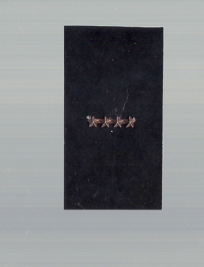 Four bronze star device attachment  3/16 inch size for medals or ribbon bars