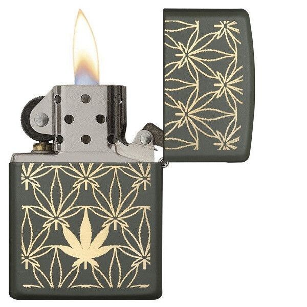Zippo green Matte Pattern Pocket Lighter 29589