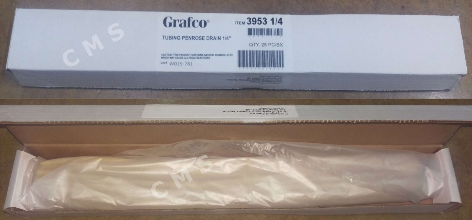 Grafco Penrose Drainage Rubber Tubing Tourniquet 1/4"x18" -25- 3953 Graham Field