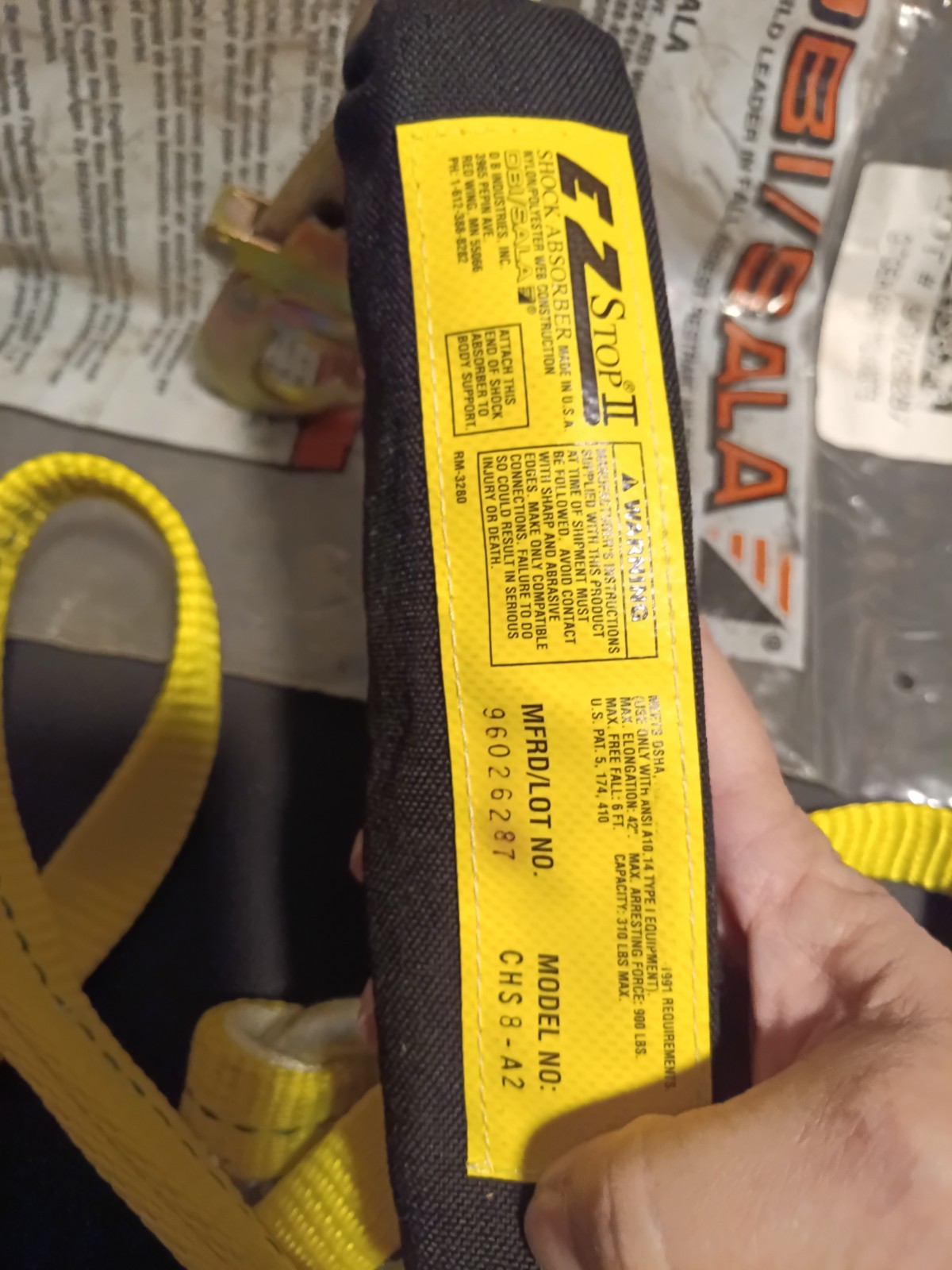 Dbi/Sala Fall Protection Equipment Shock Absorber Girder Grip