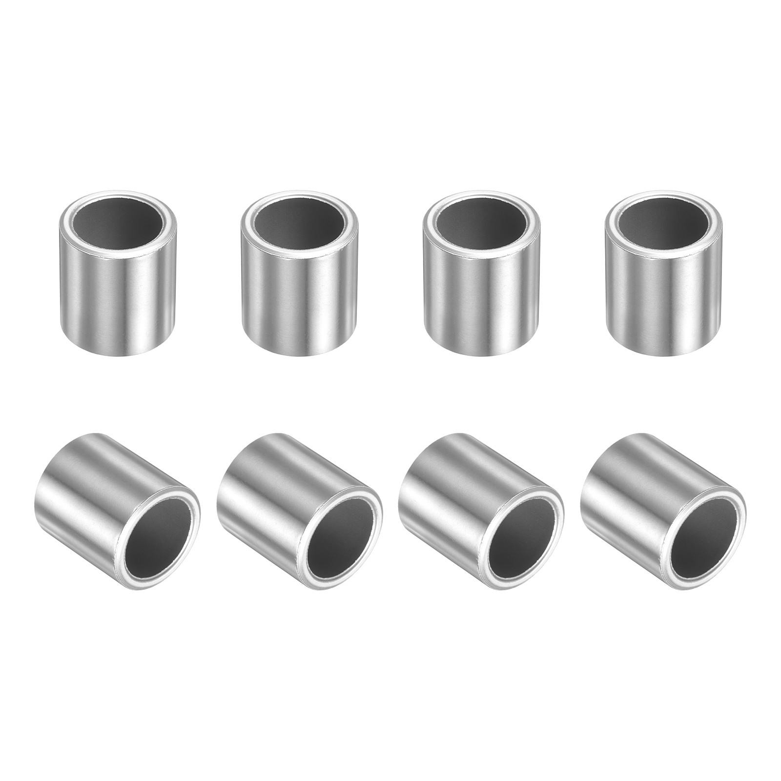 8Pcs Sleeve Bearings, 15x20x20mm Self-Lubricating Sintered Iron Bushings