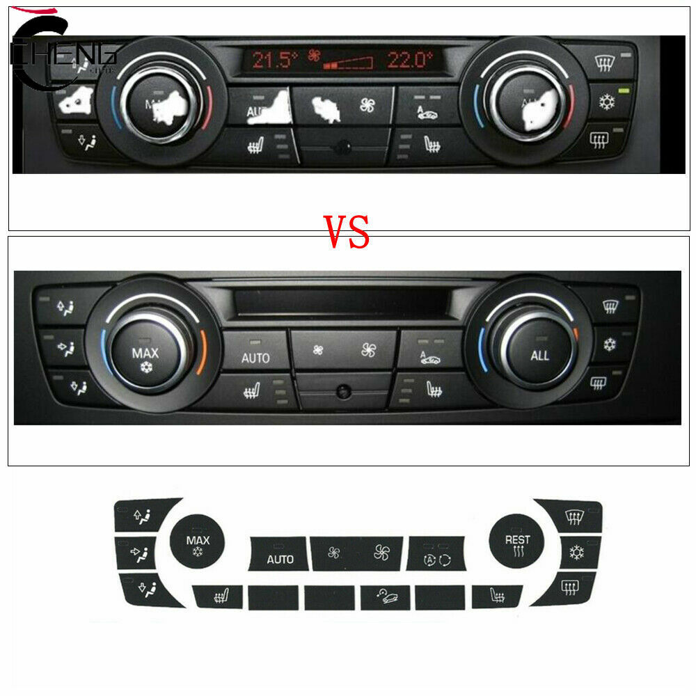 #Climate Control Button Stickers Repair Kit For BMW 2006-2011 E90 E92 E91