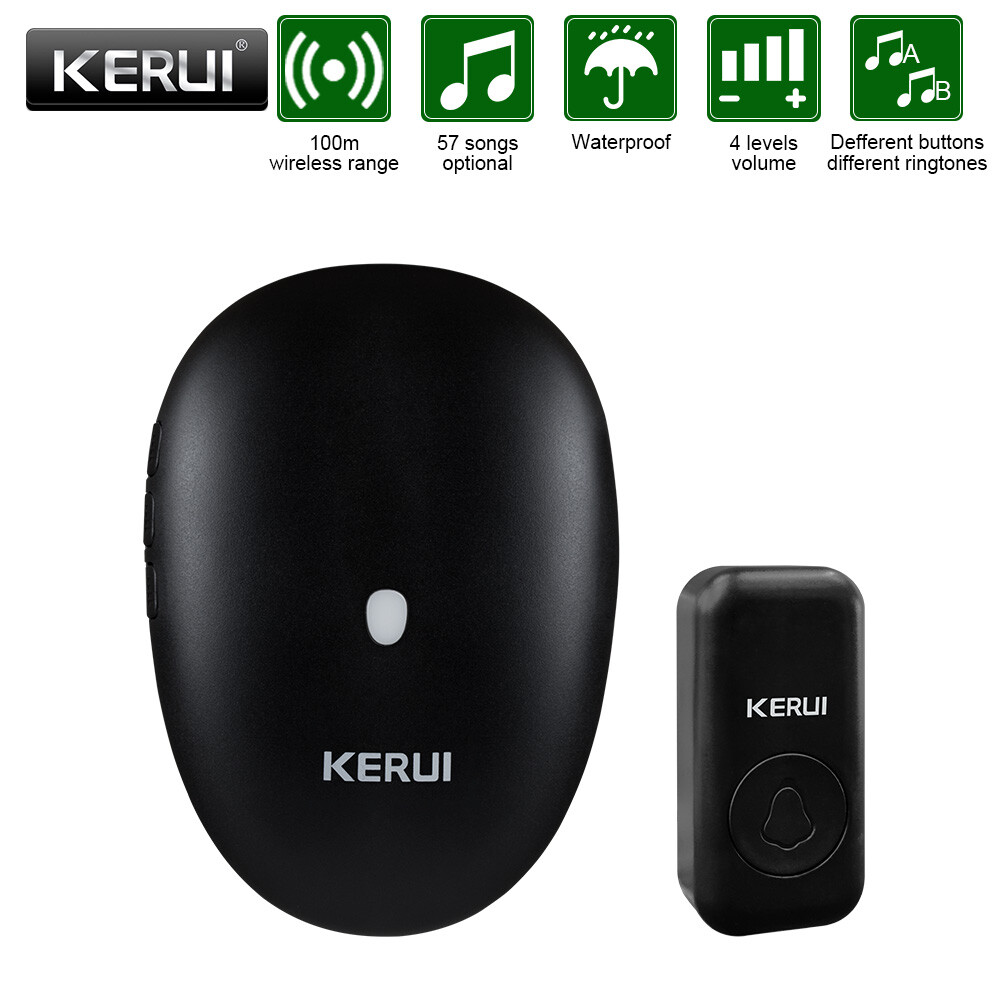 Home Visitor Notification Plug In Wireless Doorbell 100M 57 Multi Chime Kit