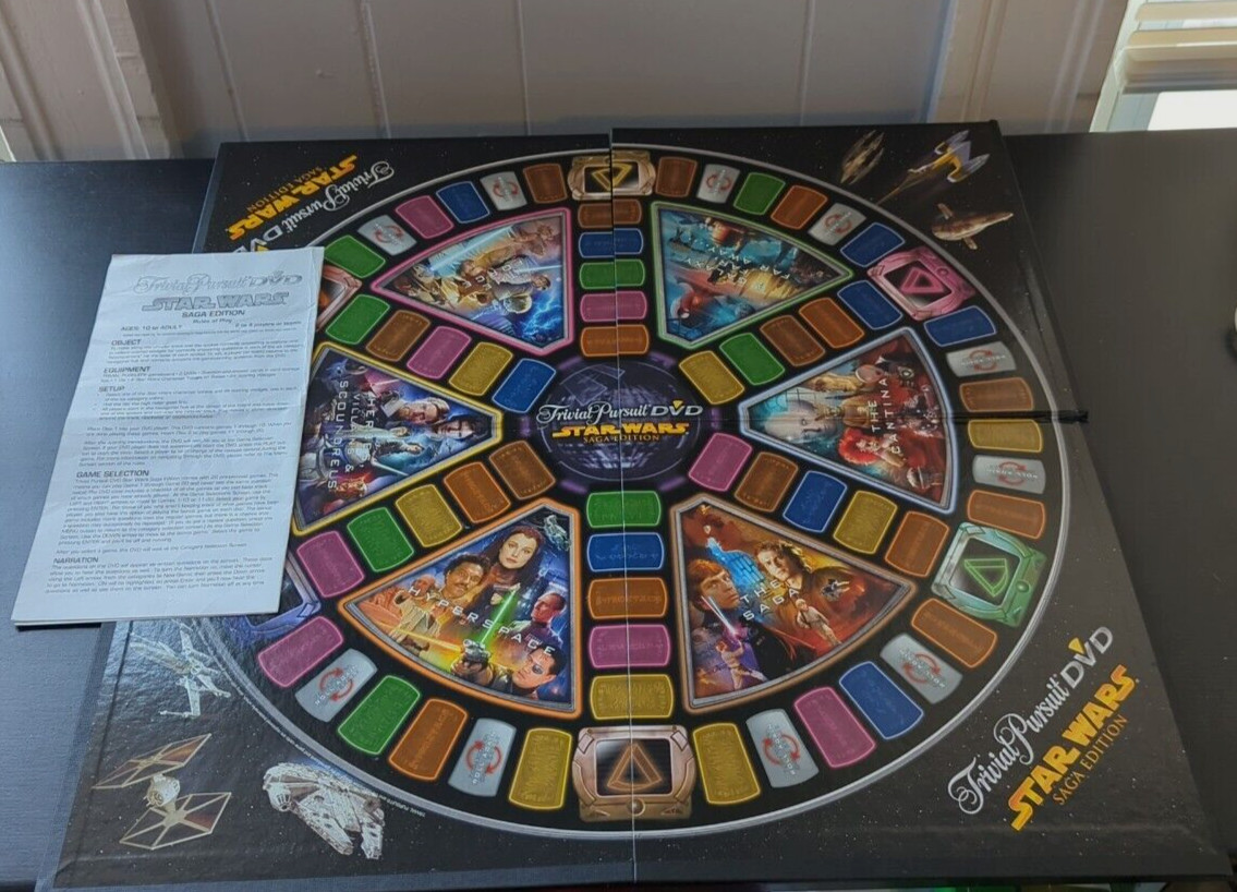 2005 Trivial Pursuit Star Wars Replacement Board & Game Rules