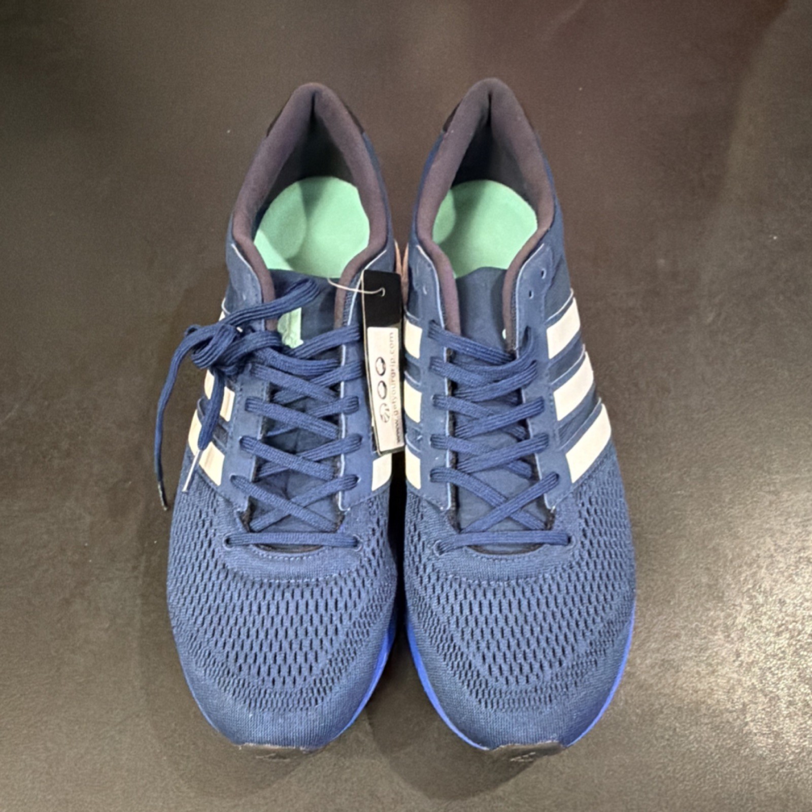 adidas adizero boston Men's Running Shoes Blue White Mesh Size 12 BA7933