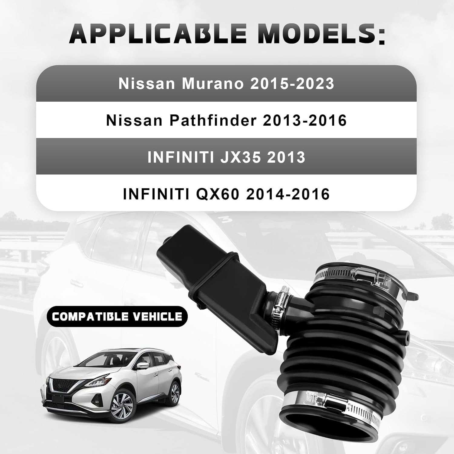 Engine Air Intake Hose(With clamp) for Nissan Murano 2015-2023 Pathfinder 2013-2