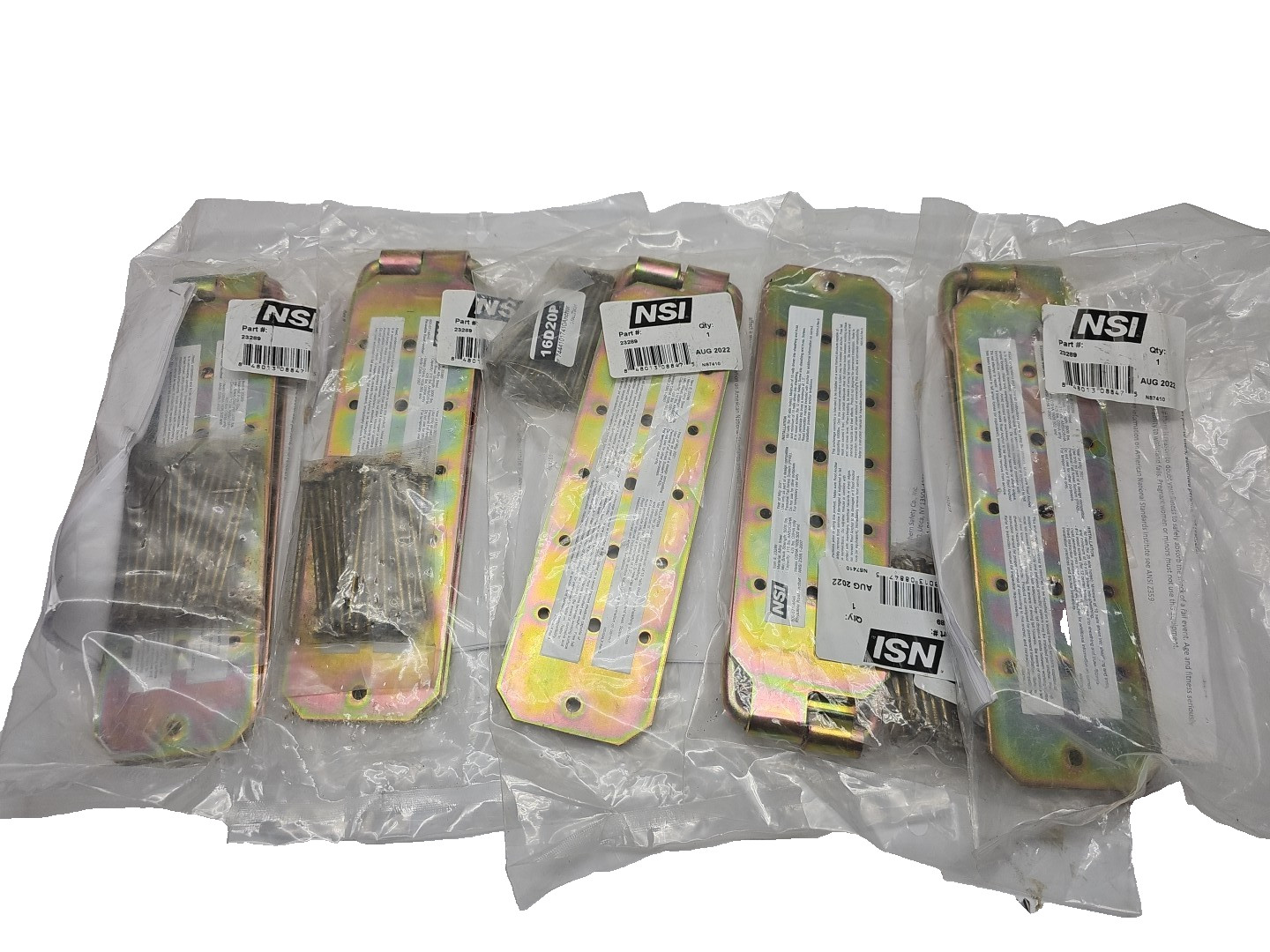 Lot of 5 NSI Reusable Hinged Fall Protection Roof Anchor 23289