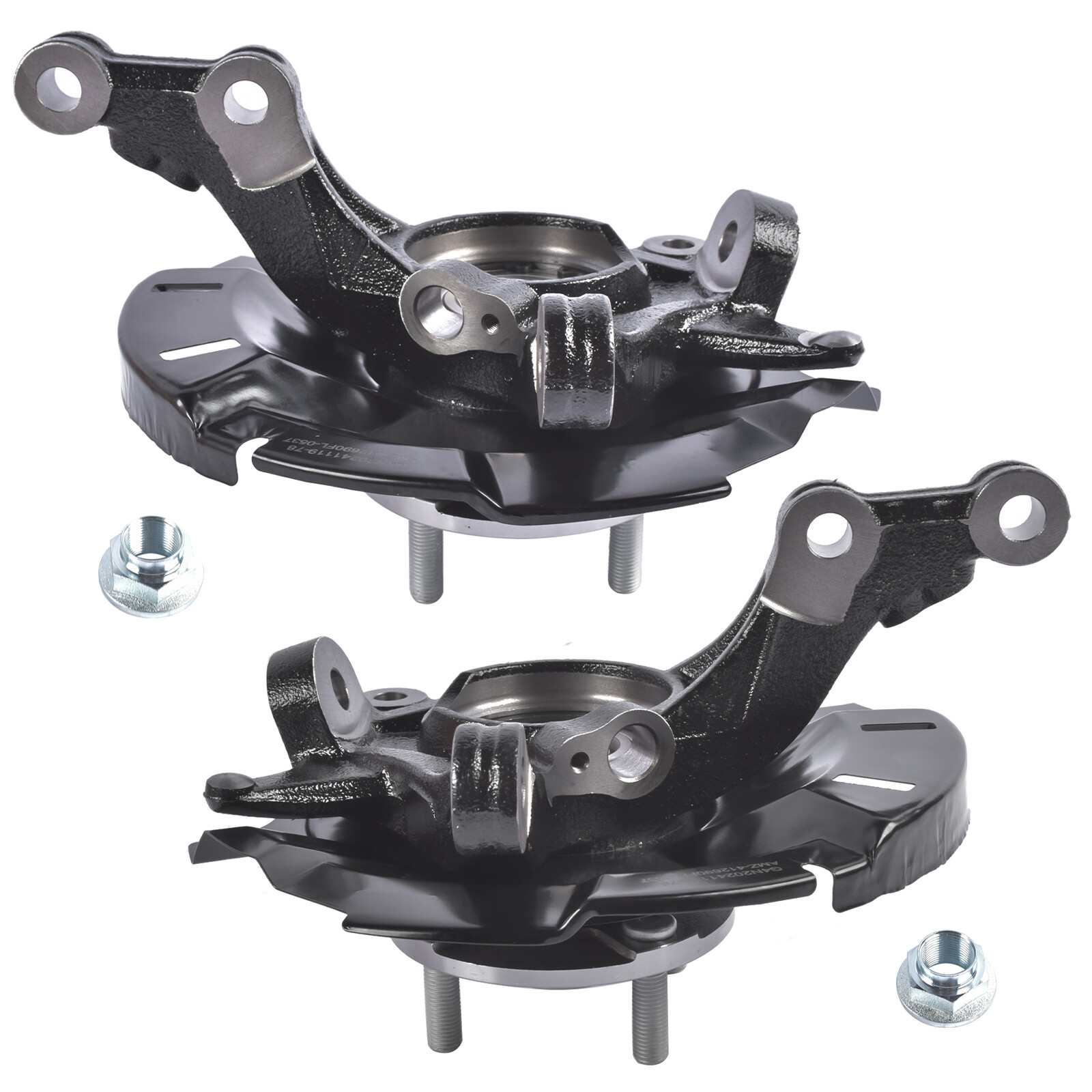 2x Front Steering Knuckles Left & Right for Hyundai Accent Dodge Attitude 1.6L