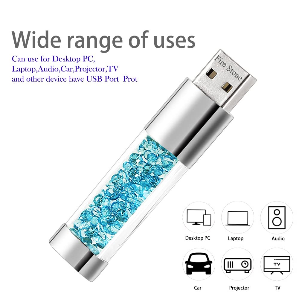 Lovely Diamond USB 2.0 Flash Drive Data Storage Memory Stick USB Stick Pendri...