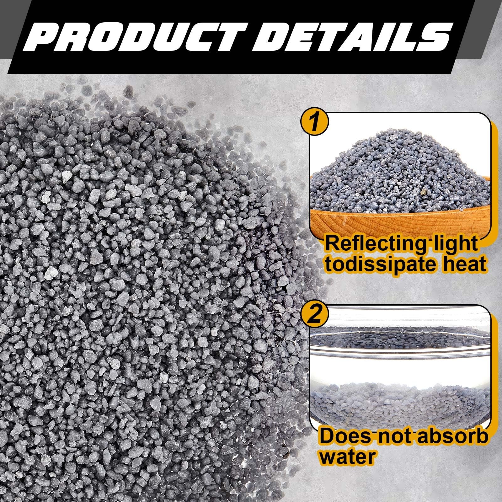 Nuanchu Roofing Granules 6.6 lb Bottle Roof Shingles Particles for Gray