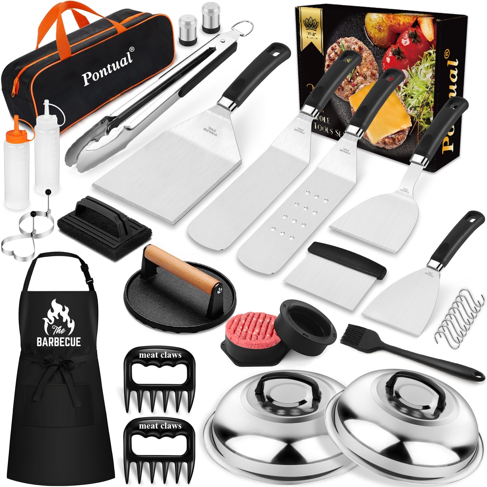 31PCS Griddle Accessories Kit for Blackstone, Flat Top Hibachi Grill Spatula ...