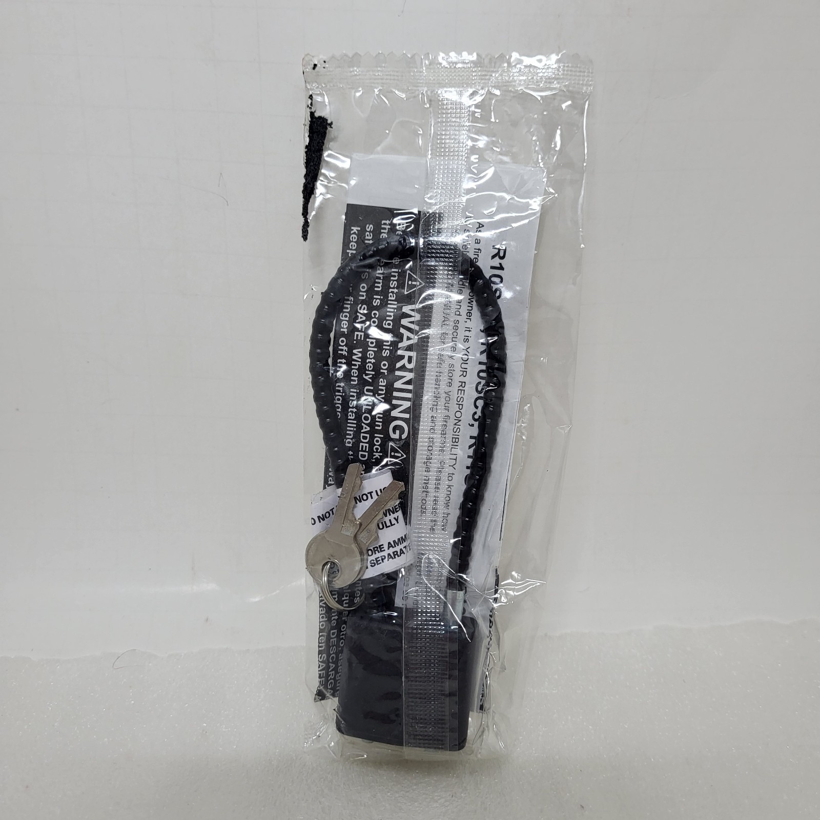 Cable LOCK 9" Black Security Keyed 2 Keys 30mm R10SC3 NEW NIP