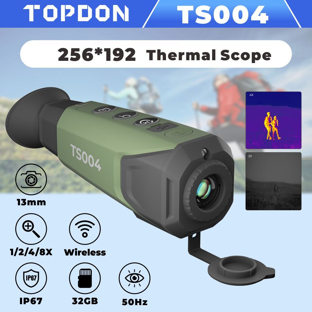 Topdon TS004 256x192 50Hz 13mm Thermal Riflescope IP67 50Hz WiFi 5 Mode