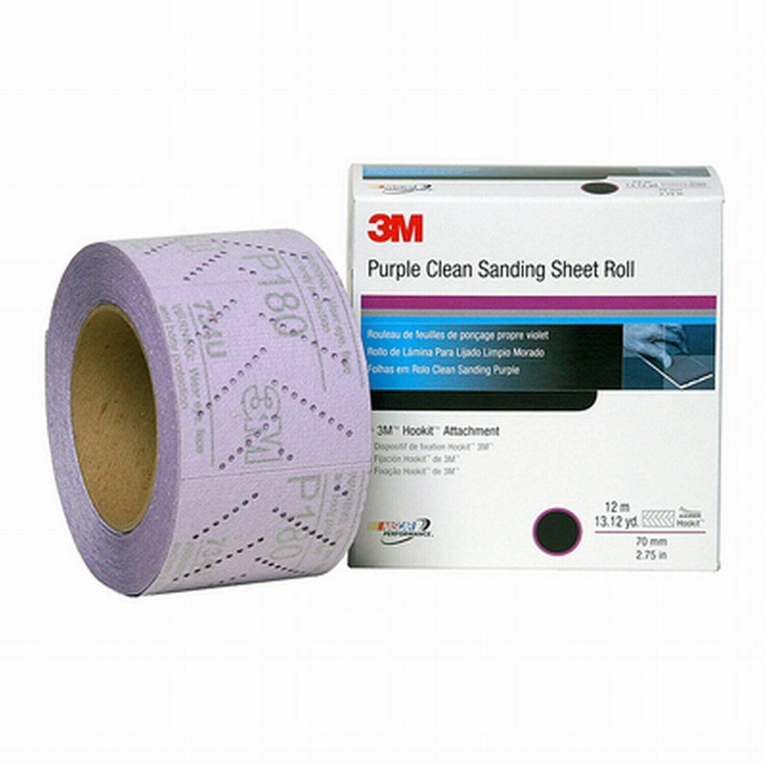 3M 30700 Hookit Purple Clean Sanding 800 Grade Abrasive Sheet Roll 70 mm x 12 m