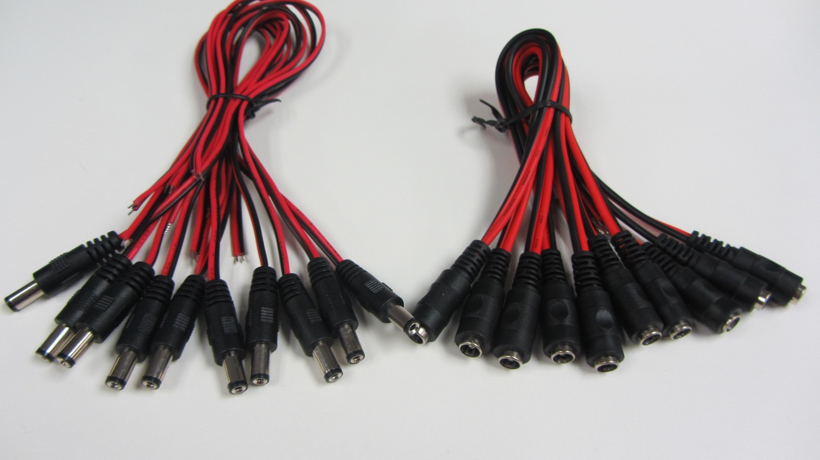 10 Pairs Brand New Male & Female DC Pigtail for CCTV Camera Power Connector