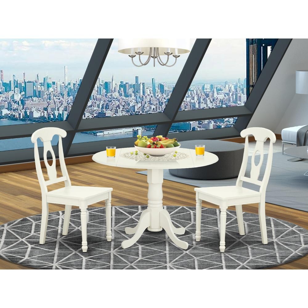 Dining Room Set Linen White, DLKE3-LWH-W