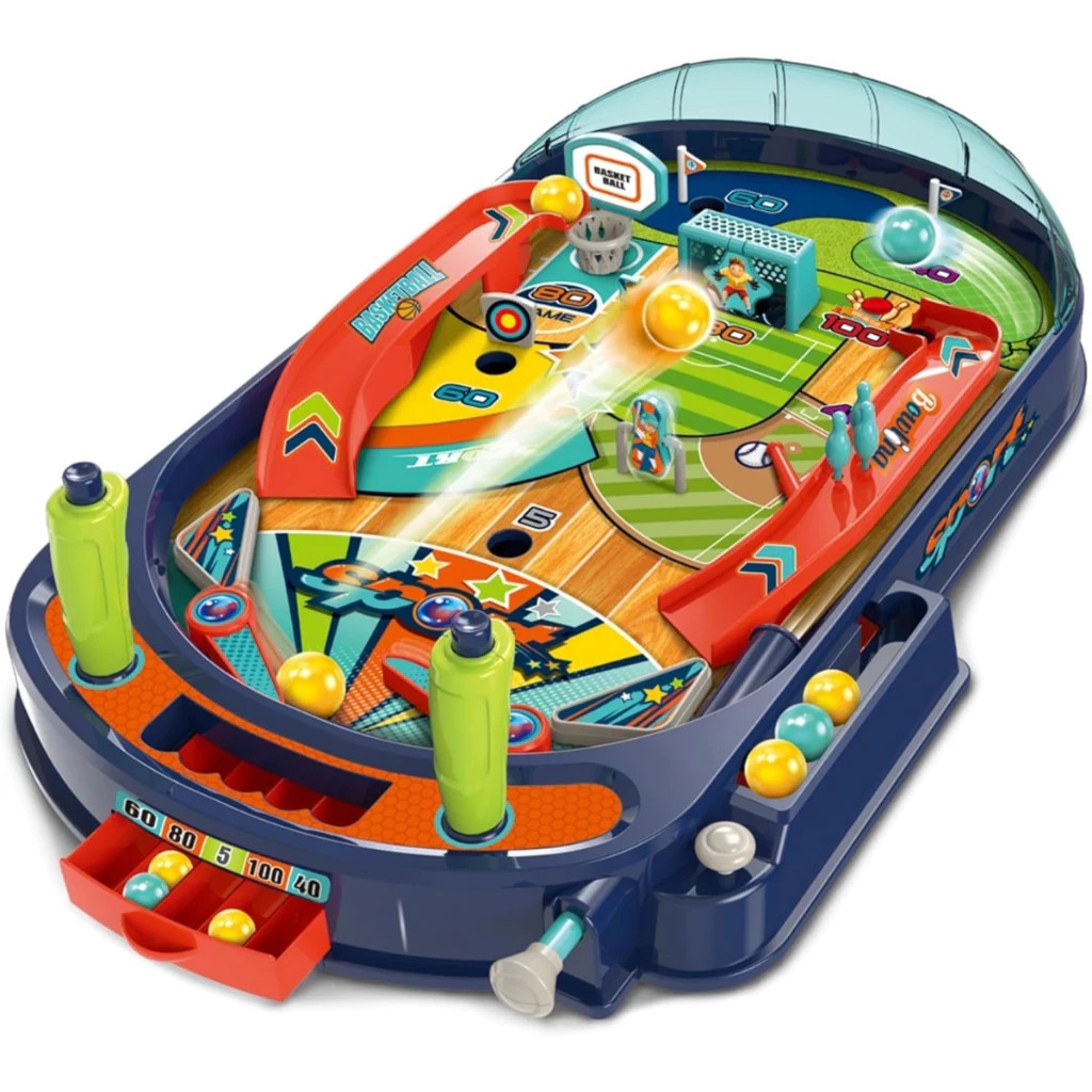 Tabletop Pinball Game Machine Toy Kids Electronic Digital Scoring Board Game Gif