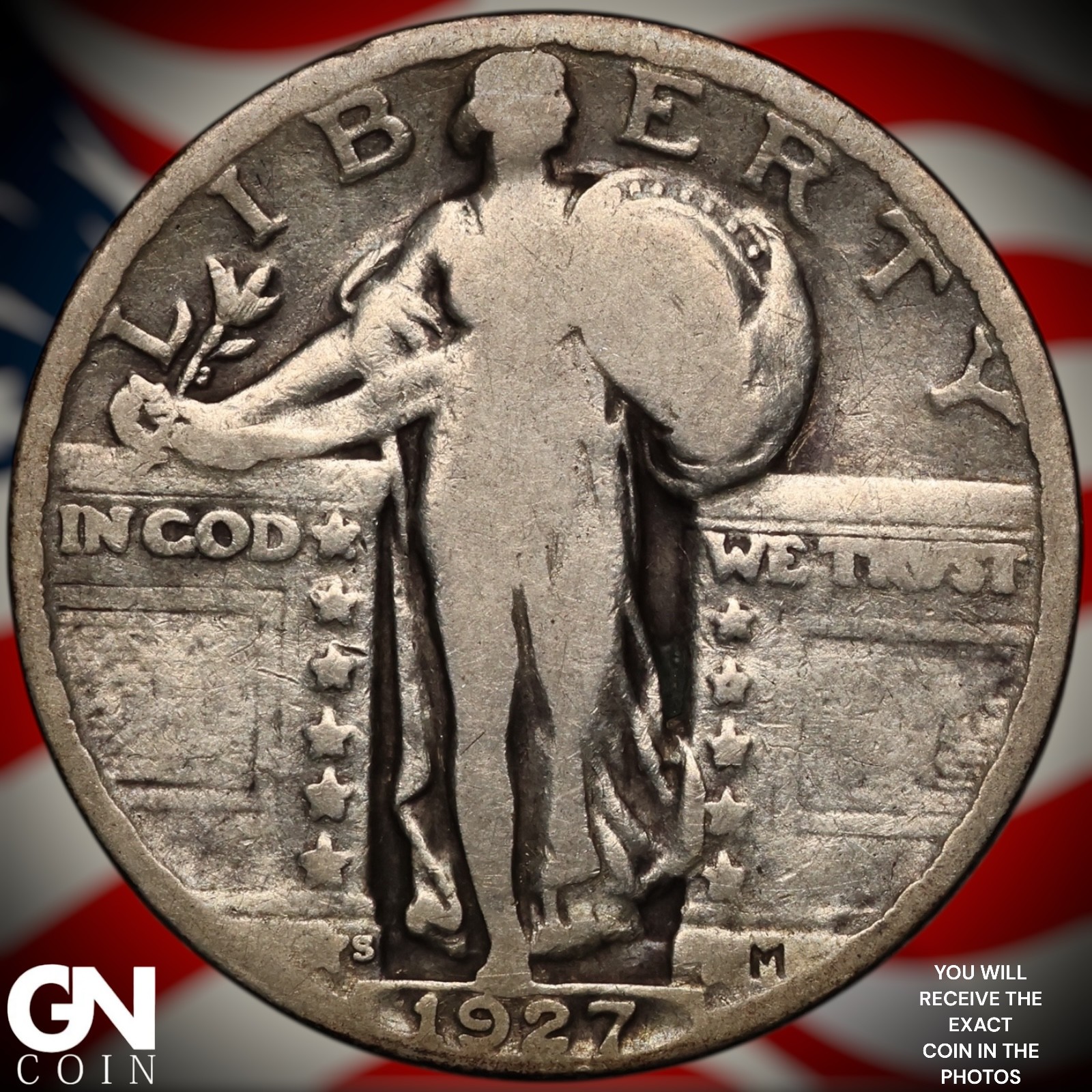 1927 S Standing Liberty Quarter A4028